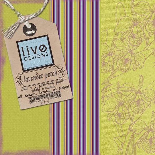 LivEdesigns Lavender Porch Paper Pack 2