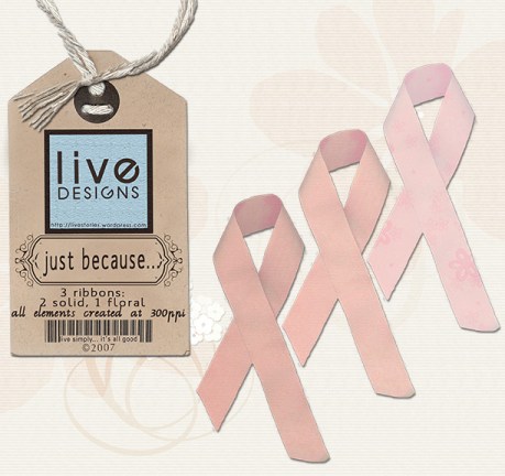 LivEdesigns Just Because Pink Ribbons