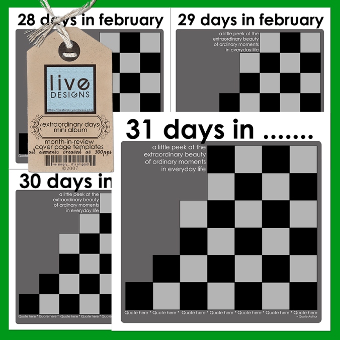 LivEdesigns Extraordinary Days Cover Page Templates
