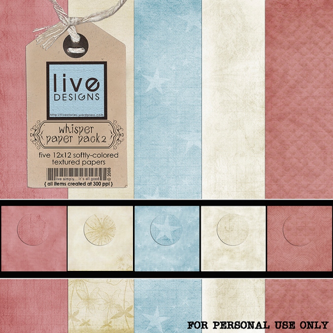 LivEdesigns Whisper Paper Pack 2