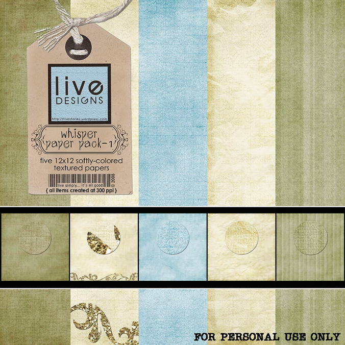 LivEdesigns Whisper Paper Pack 1