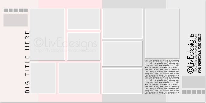 LivEdesigns Santorini Double-Page Layered Template